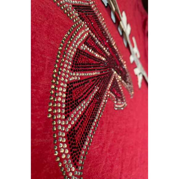 NFL Team Apparel Atlanta Falcons Blinged Out Top Small NEW - Picture 10 of 11